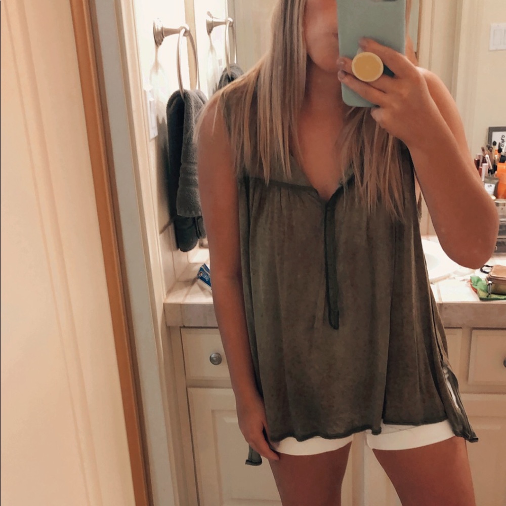 Free People Army Green Tank